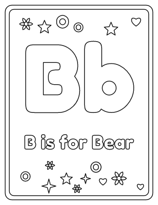 Letter B Coloring Page