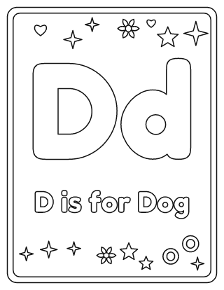 Letter D Coloring Page