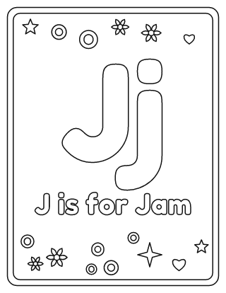 Letter J Coloring Page