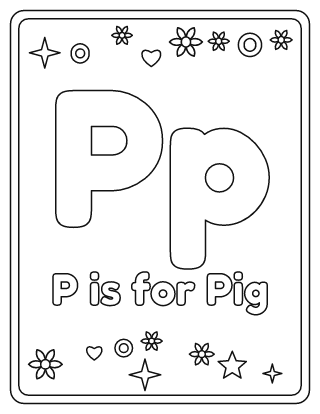 Letter P Coloring Page