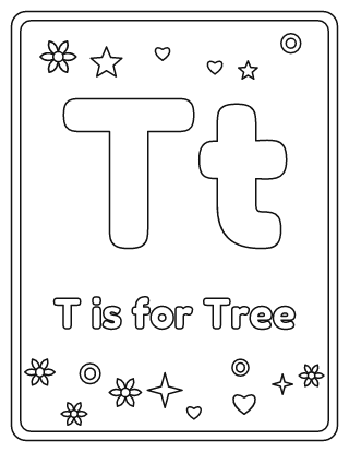 Letter T Coloring Page