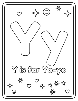 Letter Y Coloring Page
