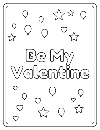 Be My Valentine Coloring Page