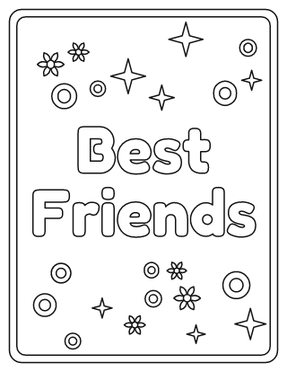 Best Friends Coloring Page
