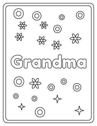Grandma Coloring Page