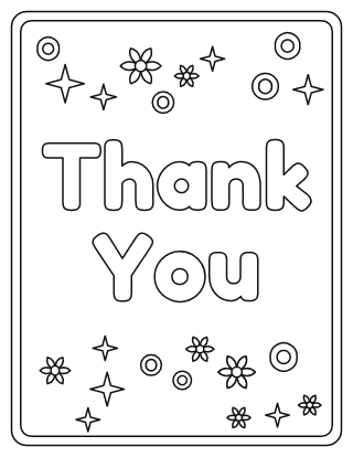 Thank You Coloring Page