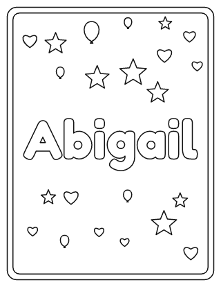 Abigail Name Coloring Page