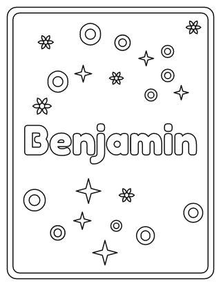 Benjamin Name Coloring Page