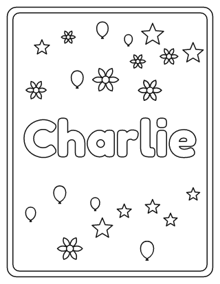 Charlie Name Coloring Page