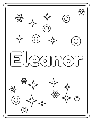 Eleanor Name Coloring Page