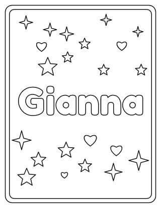 Gianna Name Coloring Page