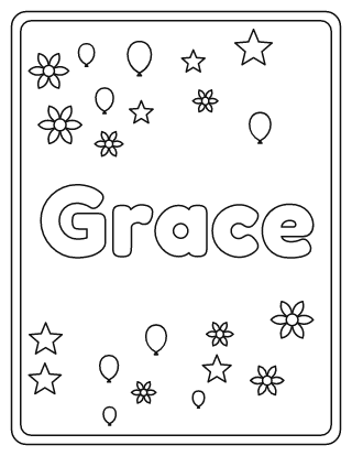 Grace Name Coloring Page