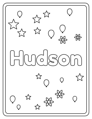 Hudson Name Coloring Page