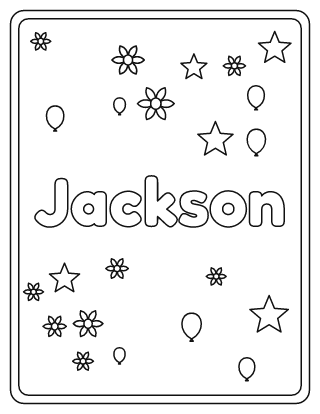 Jackson Name Coloring Page