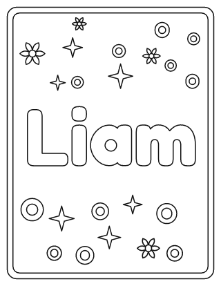 Liam Name Coloring Page