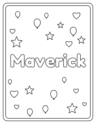 Maverick Name Coloring Page