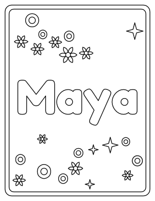 Maya Name Coloring Page