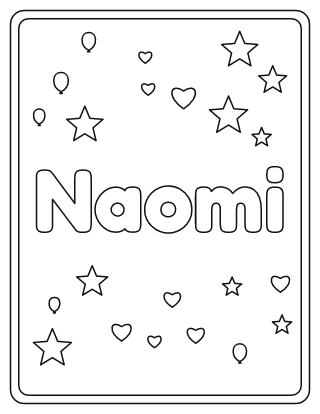 Naomi Name Coloring Page