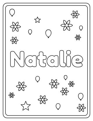 Natalie Name Coloring Page