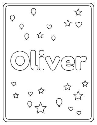 Oliver Name Coloring Page