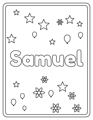 Samuel Name Coloring Page