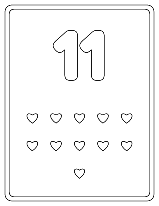 Number 11 Coloring Page