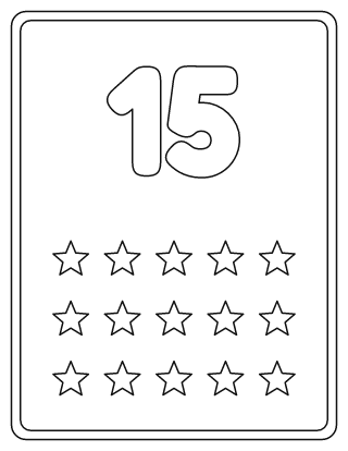 Number 15 Coloring Page